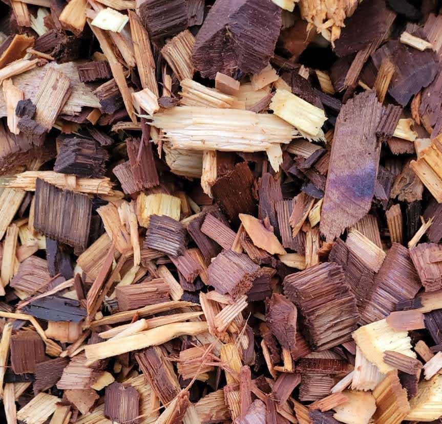 Maple and alder wood chips